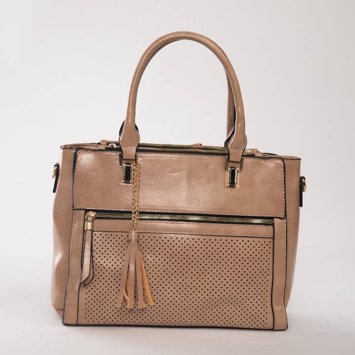 VIA FIORE - Wholesale Top Handle Bag - Women's - FAUX LEATHER FASHIONABLE SATCHEL BAG0