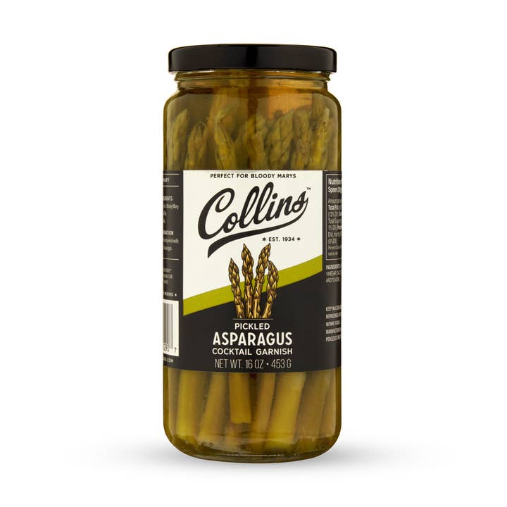 Gourmet Pickled Asparagus Cocktail Garnish 16 oz for wholesale by Collins