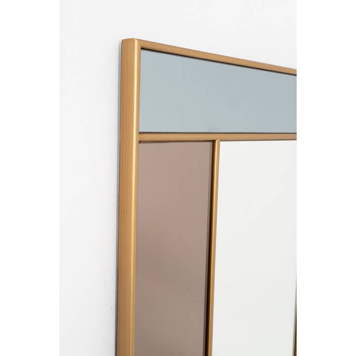 Gdeco - Wholesale Muurspiegel - Spiegel met zwart-goud glazen frame 60 x 90 x 2,5 cm2