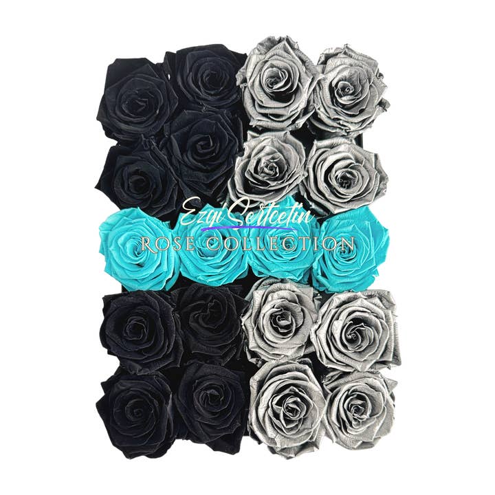 Ezgi Sertcetin - Wholesale Artificial flowers - Preserved Rose Deco Gift Box|Premium Quality Handcrafted 20 Roses x 6.5 cm Diameter|Non Toxic|Excellent for All Events and Organizations|by Ezgi Sertcetin24