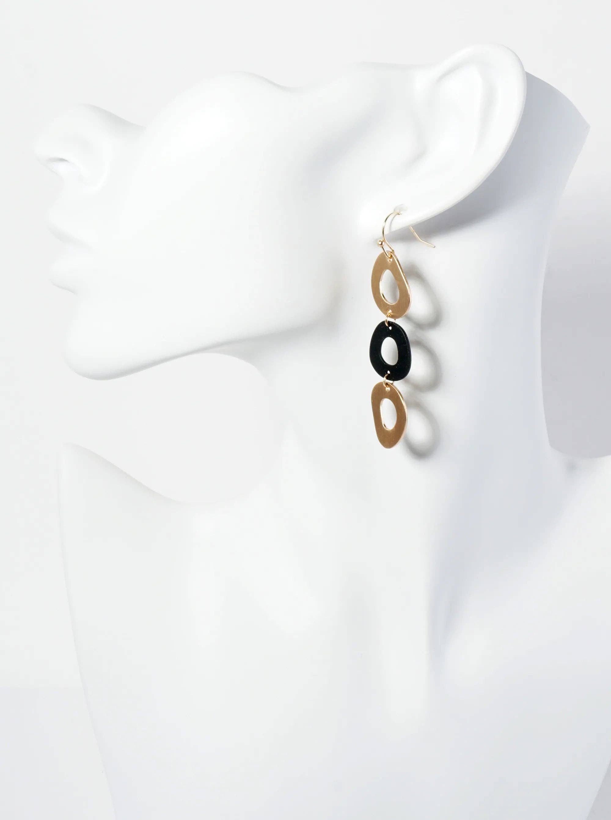 Wild Honey - Wholesale Dangle Earrings - Color Coated Organic Circle Drop Dangle Earrings2