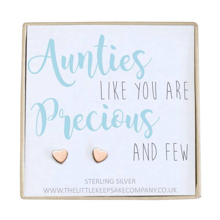 Rose guld Vermeil citat øreringe - tanter som du er dyrebare og få for engroshandel hos The Little Keepsake Company