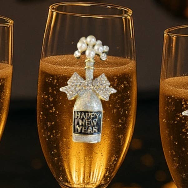 The Queens' Jewels® - Wholesale Wine Glass - Happy New Year Champagne