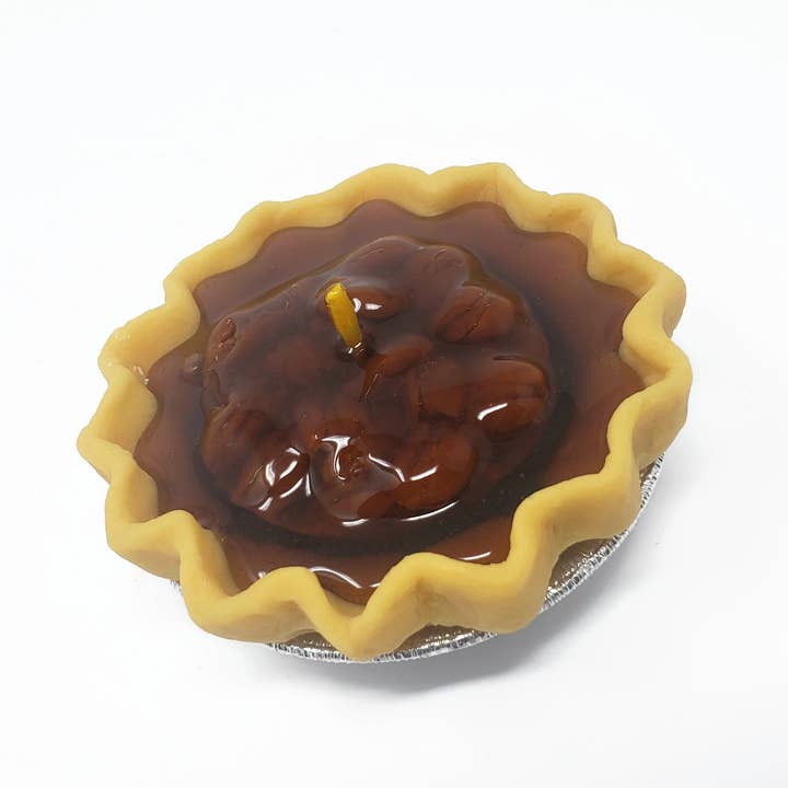 Candlelit Desserts - Wholesale Novelty Candle - 3" Pecan Pie Candle2