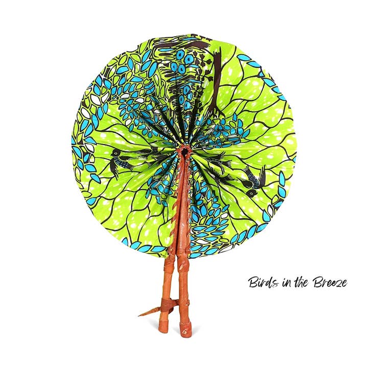 Ti-a Woven Goods - Wholesale Handheld Folding Fan - African Fabric Fan5