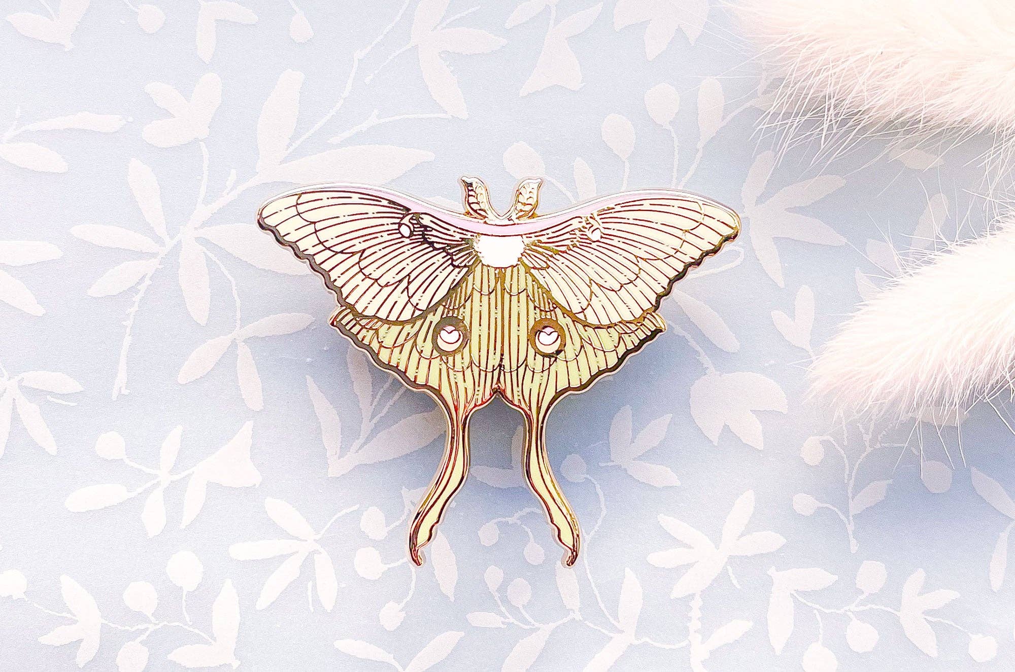 Alum and Ink - Wholesale Lapel Pin/Button - Luna Moth (Actias luna) Enamel Pin6