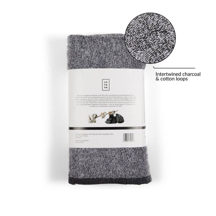 Black Heather The Charcoal Towel for wholesale on Faire