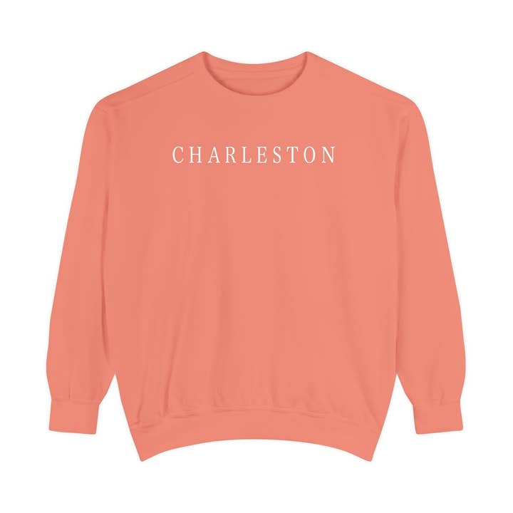 CHARLESTON SKYLINE (Terrakotta) - Comfort Colors Rundhals-Pullover für den Großhandel von Rebecca Illustrated