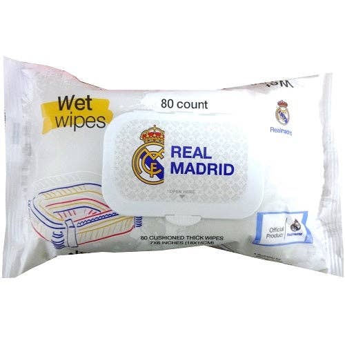 EcoQuality – wholesale Face & body wipes – Baby – Real Madrid Baby Wipes, 80 Count