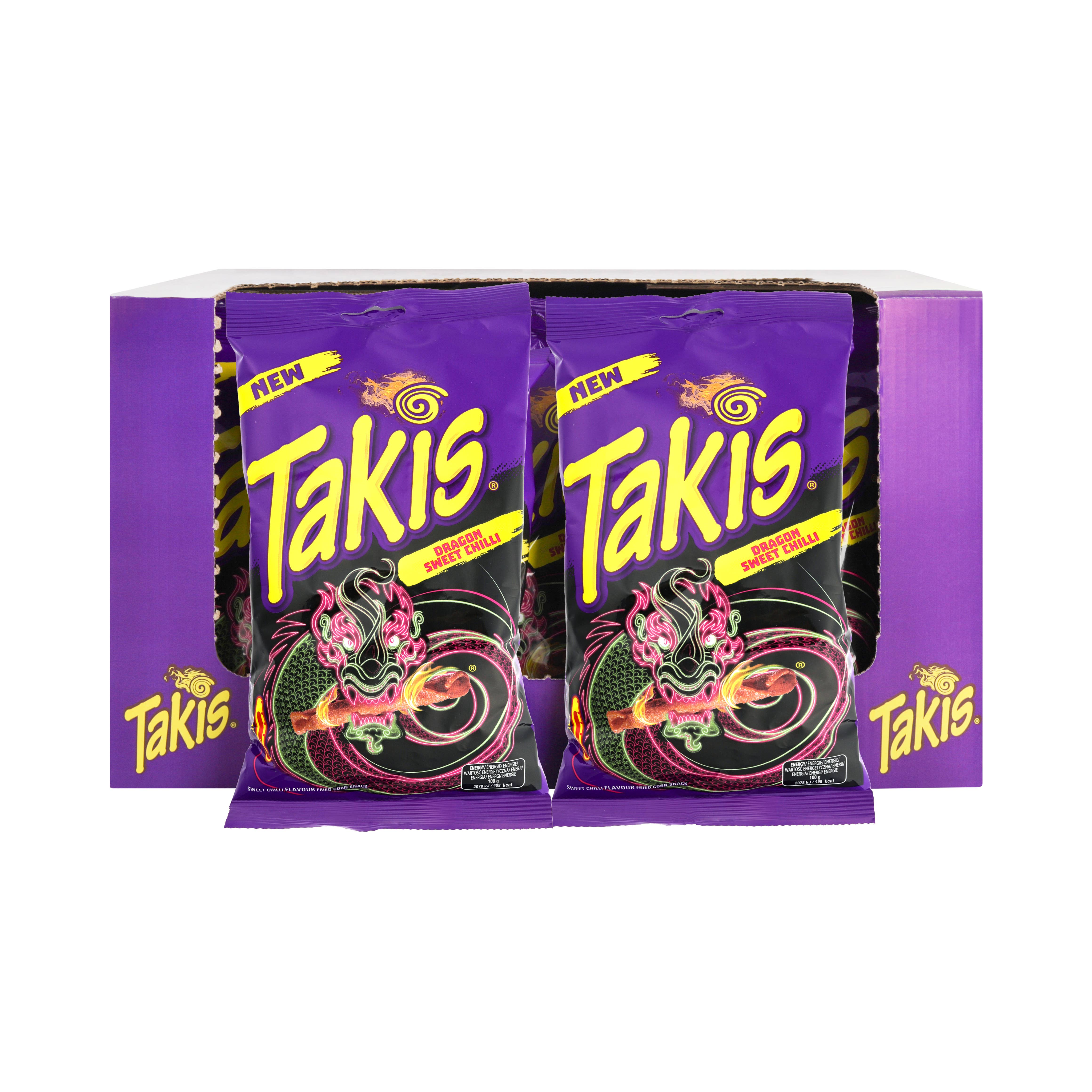 SureShot - Vendita all'ingrosso Patatine - Takis Dragon Sweet Chili - 100 g1