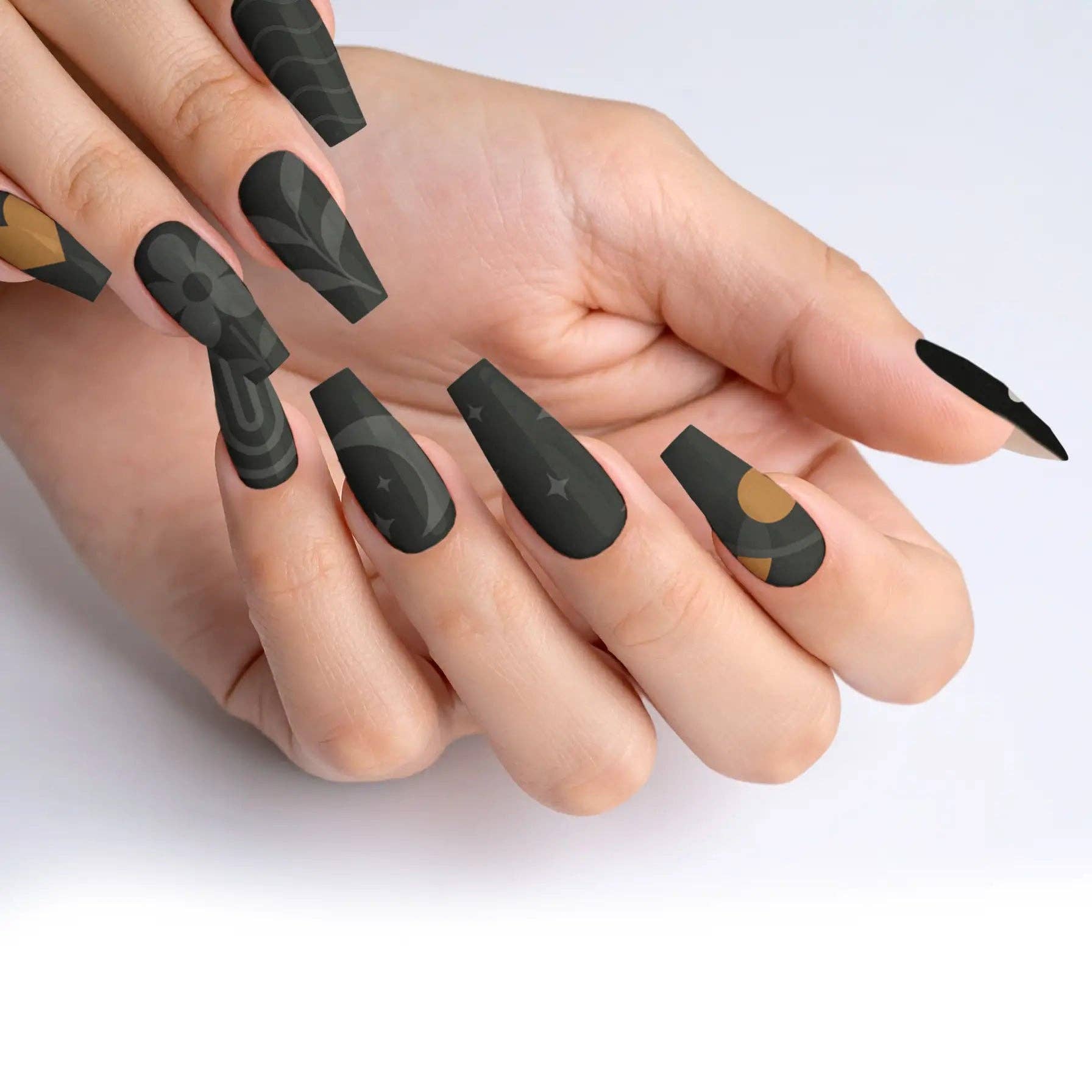 FYNE BODY - Wholesale Press-on/fake nails - Midnight Sunbeam Black Summer Press-On Nails29