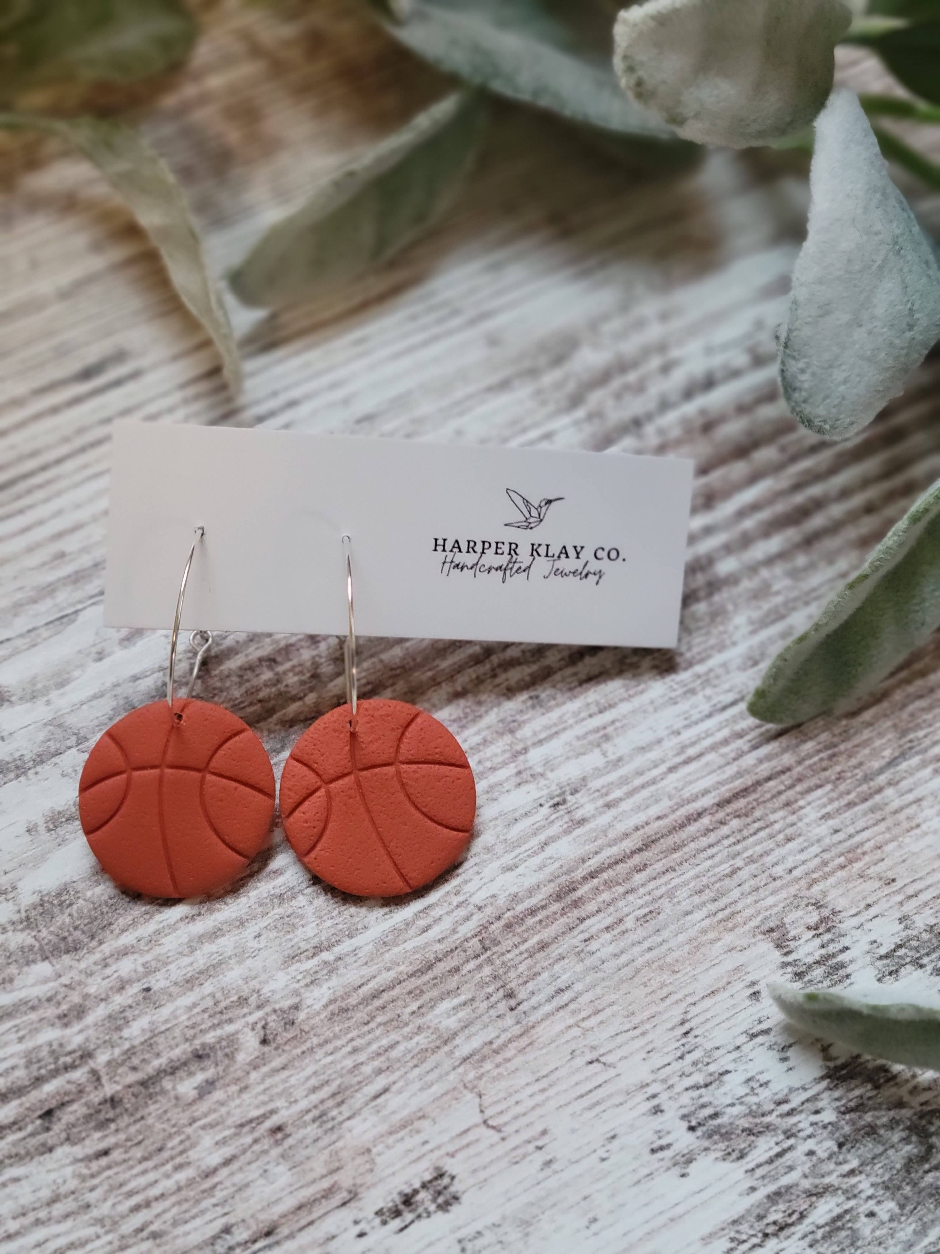 Harper Klay Co - Wholesale Dangle Earrings - The Basketball Hoops- Polymer Clay Stud Earrings1
