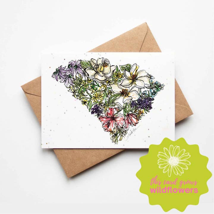 Carte de vœux à planter en Caroline du Sud pour la vente par Amanda Klein Co.