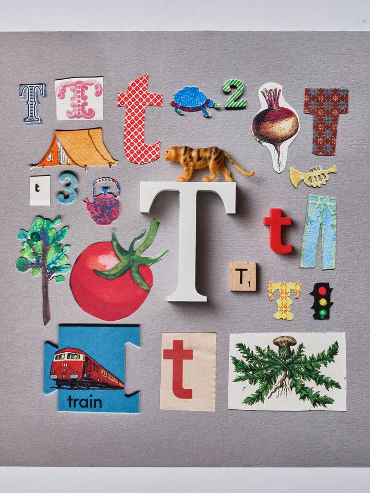 Bogstav T indledende print for engroshandel hos Robin Collingwood Art