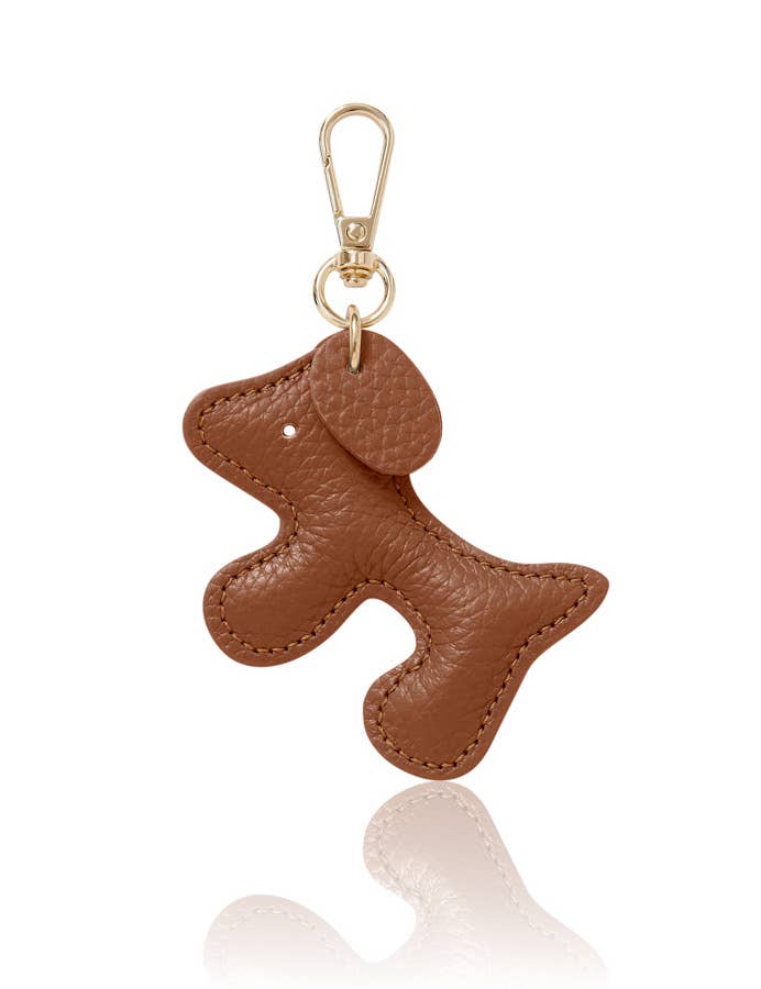 MONTTE DI JINNE - Venta al por mayor Llavero - Mujer - Llavero de bolso con forma de perro de cuero italiano hecho a mano.18