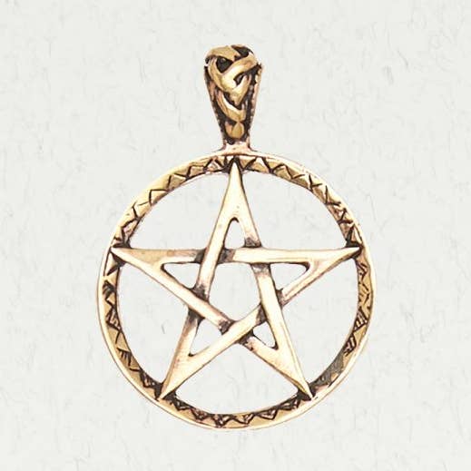 Collier Pendentif en Bronze Wicca - Le Pentacle pour la vente par Nirvana LLC