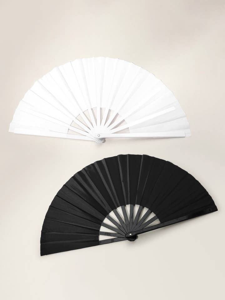 Plain Folding Line Dance Hand Fan for wholesale by anbfashion