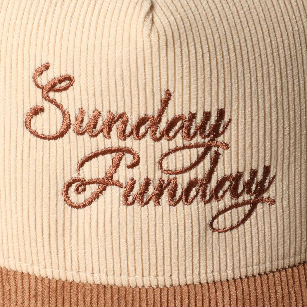 Fashion City - Wholesale Baseball Cap - Unisex - Sunday Funday Corduroy Trucker Baseball Cap13