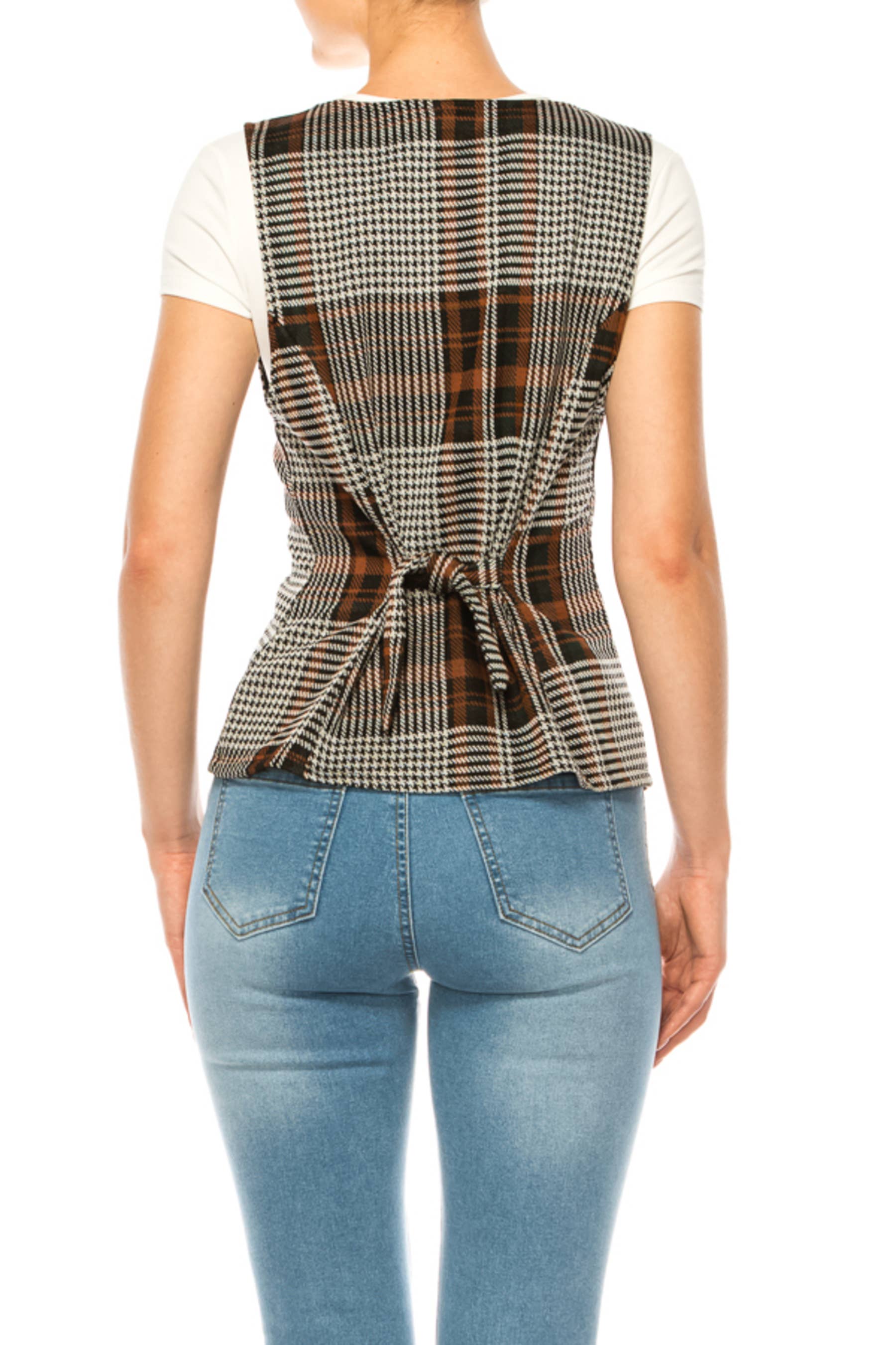 MOA COLLECTION - Wholesale Suit Vest - Women's - Women's Dressy Casual Racerback Vest Tuxedo Suit Waistcoat5