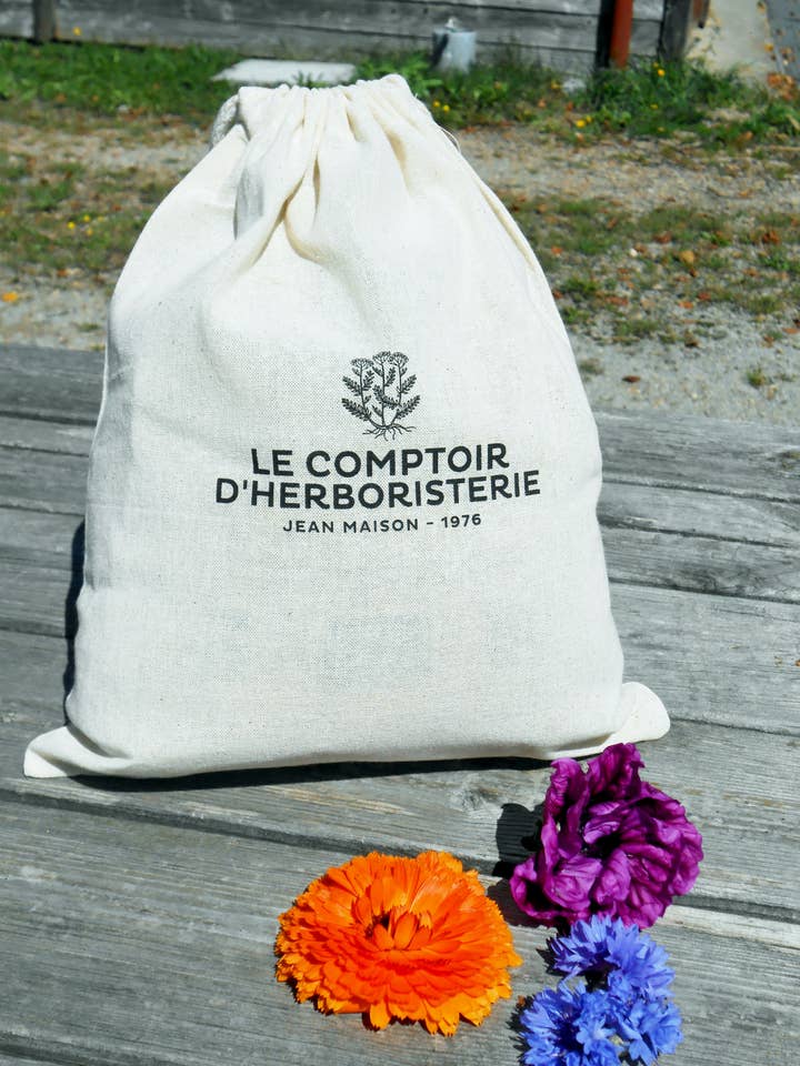 Sacchetto LCH in cotone 100% biologico per la vendita all'ingrosso da parte di LE COMPTOIR D'HERBORISTERIE