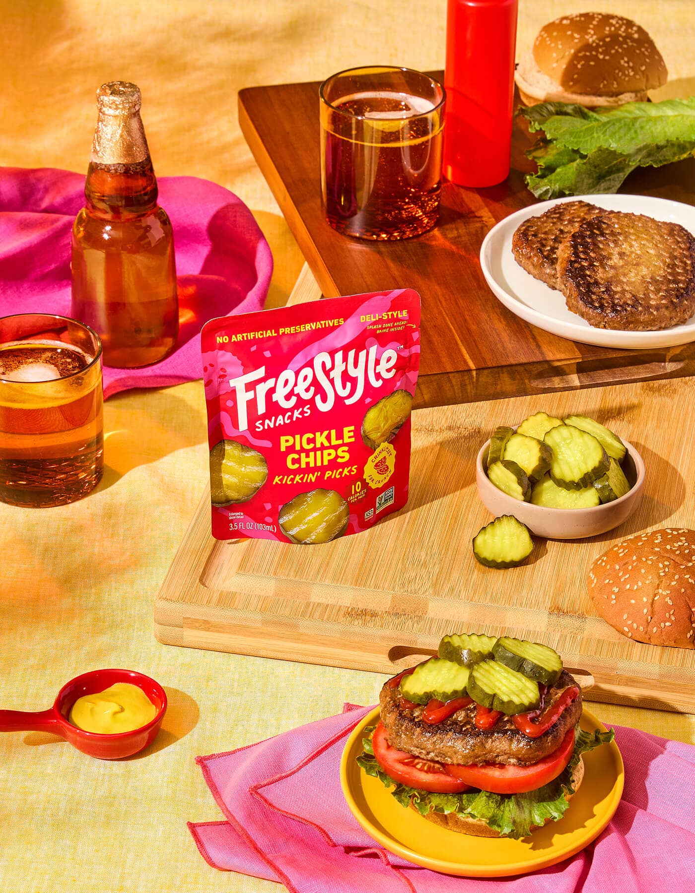 Freestyle Snacks - Wholesale Chips - Kickin' Picks Pickle Chips (6 Pack)4