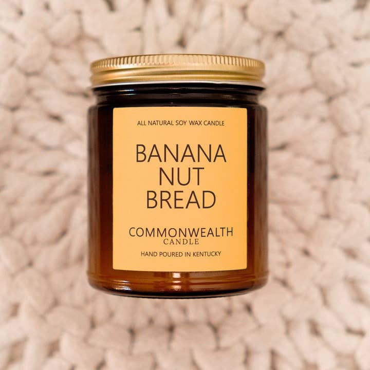 Commonwealth Candle - Wholesale Jar/Filled Candle - Banana Nut Bread