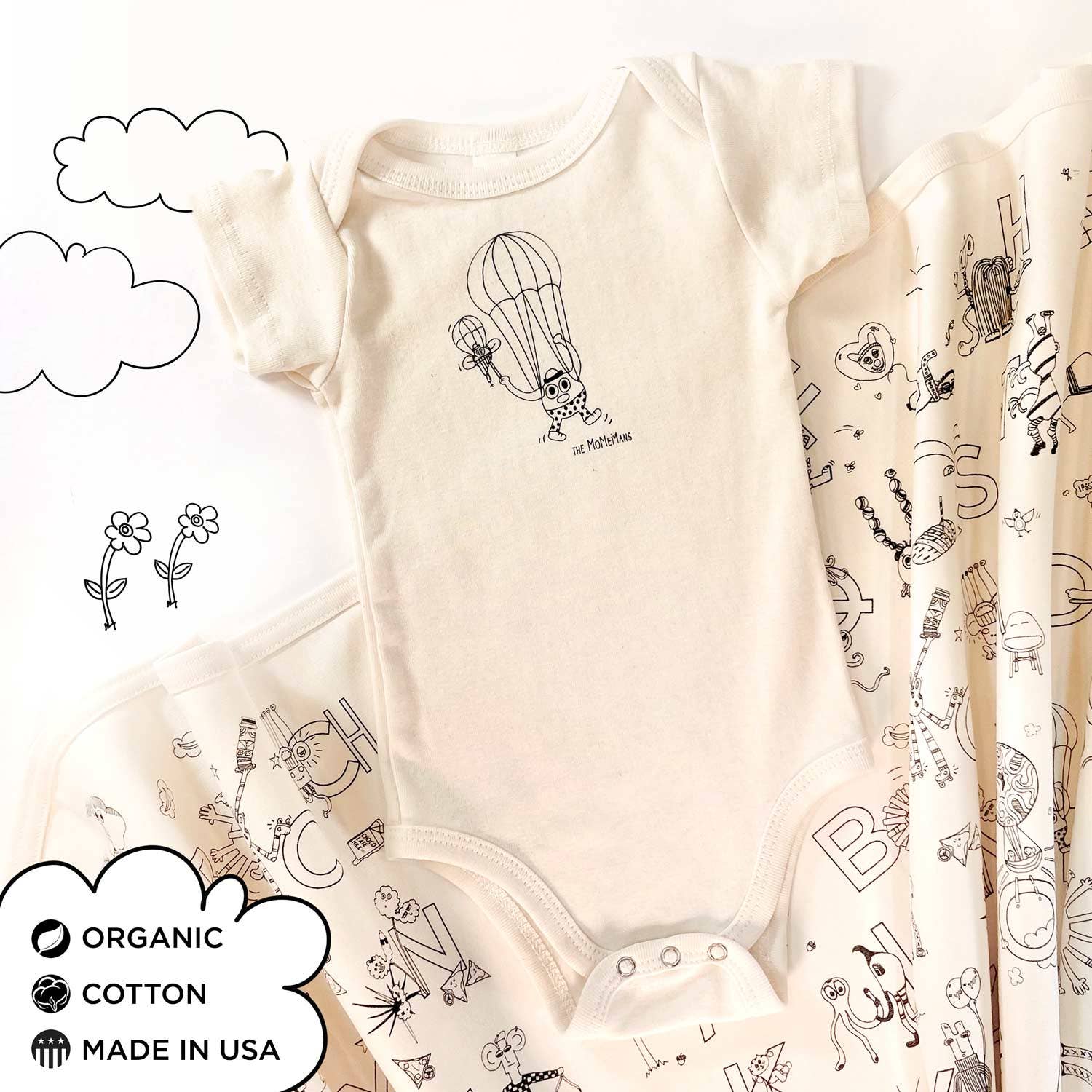 The MoMeMans - Wholesale Bodysuit (Non-Footed) - Baby - Organic Cotton Baby Onesies26