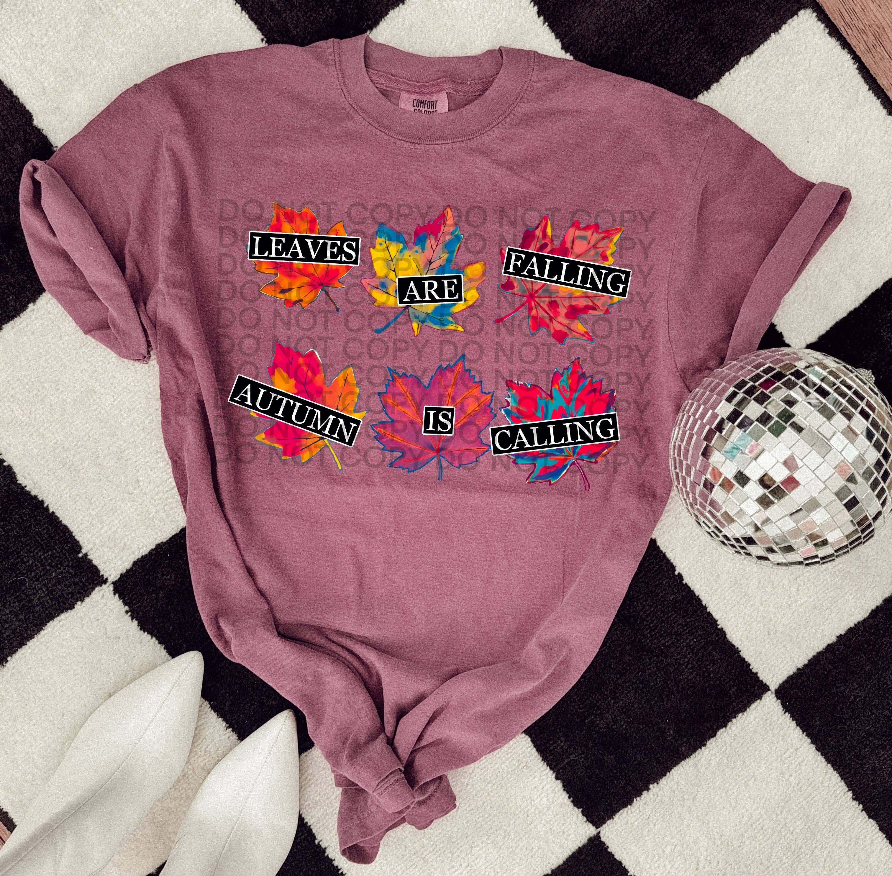 Flawless Transfers - Wholesale Sublimation Transfer - Leaves Are Falling Autumn Is Calling #2243 DTF Transfer0