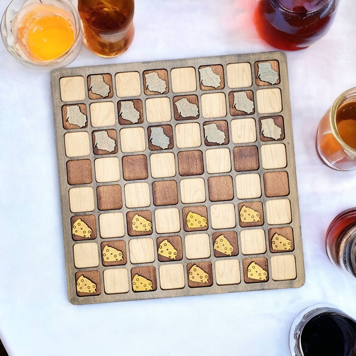 Woodsy Creative Co. - Wholesale Board Game - Wooden Checker Board Game2