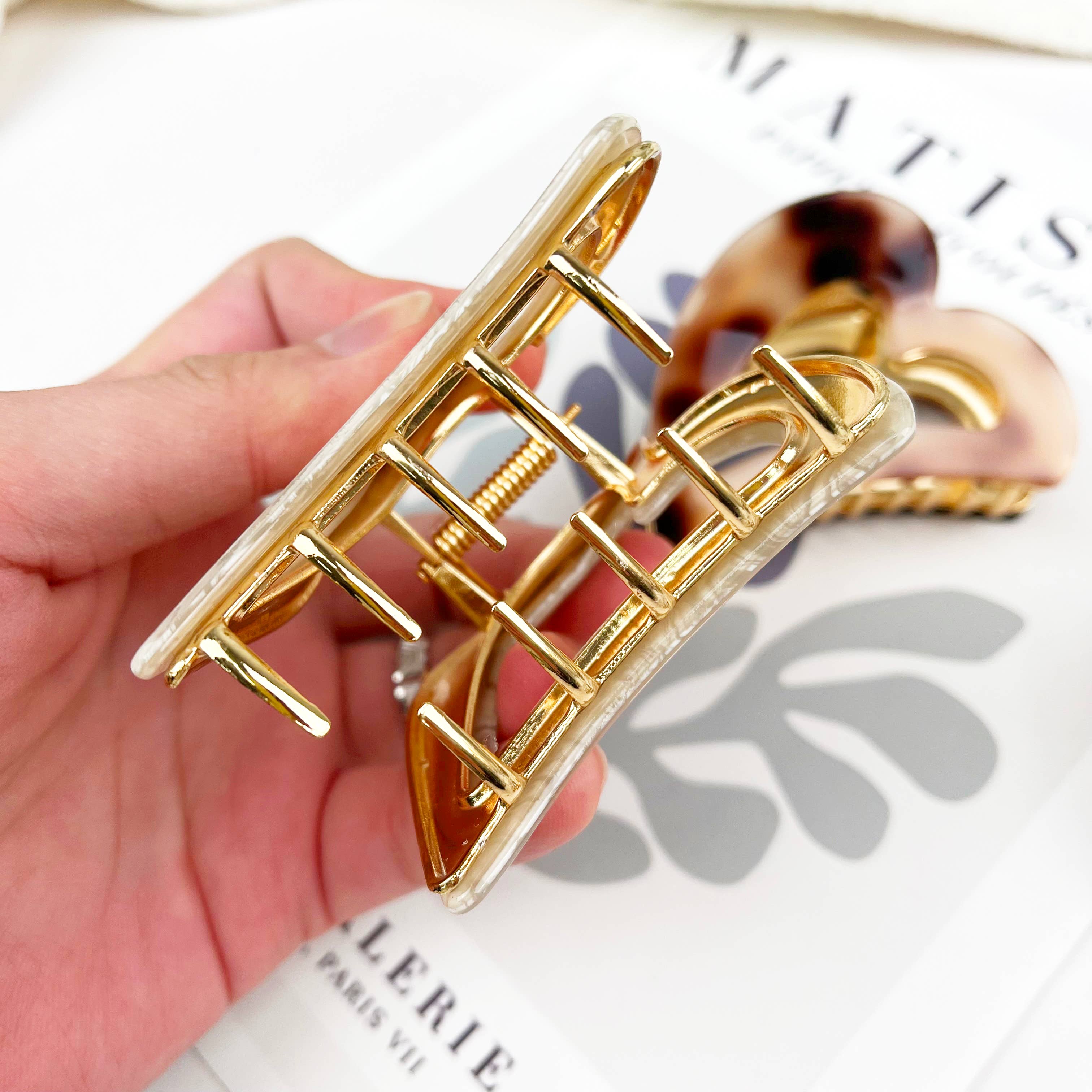 TheDivaSoap - Wholesale Hair Clip - Women's - Acetate Love Hair Clip Metal Claw Clip Valentine's Day5