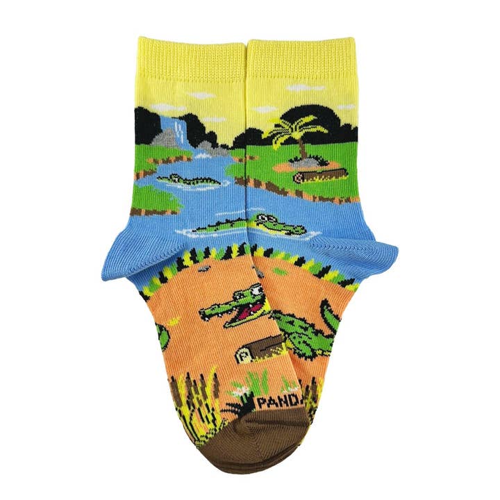 Chaussettes Crocodiles au Paradis de Sock Panda (Âges 3-7) pour la vente par Sock Panda