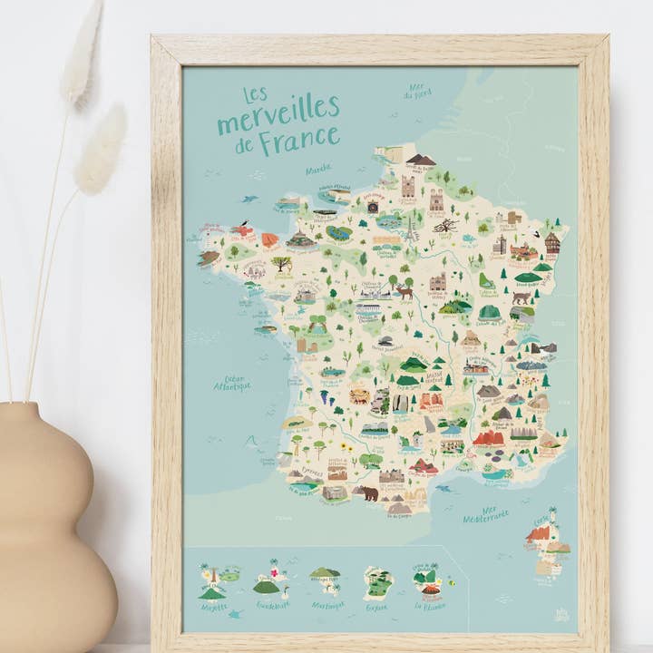 Papier curieux - Wholesale Poster - Fun poster poster map of France1