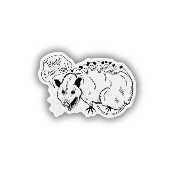 Seven Herons Studio - Wholesale Sticker - Pro-Transit Opossum1