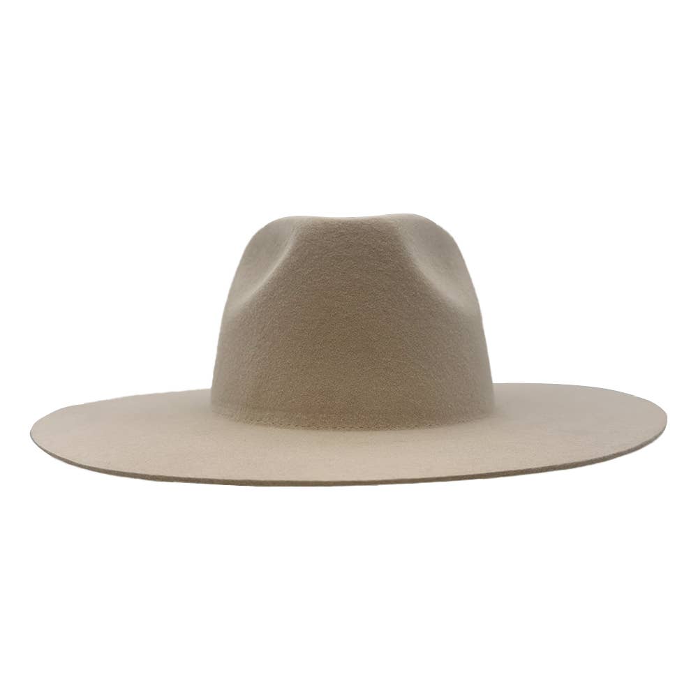 American Hat Makers - Wholesale Fedora - Unisex - 100% Wool Felt Flat Brim Fedora Hat - Style Rancher16