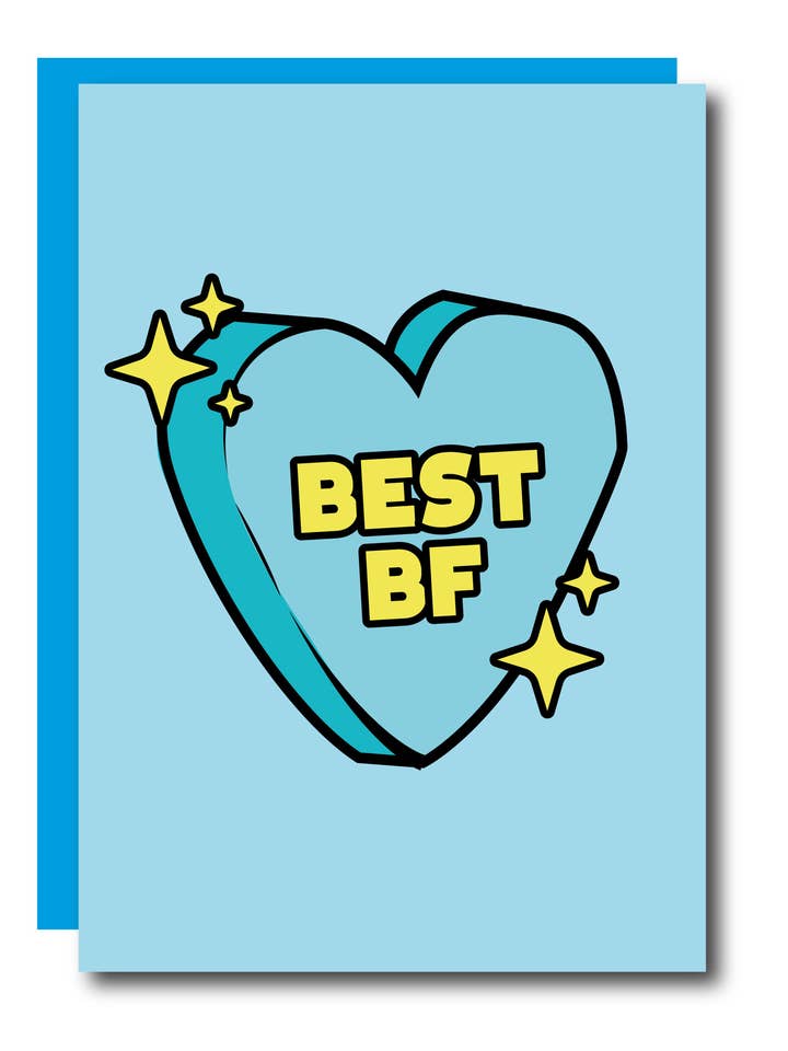 Best BF Boyfriend Valentines Day Greeting Card for wholesale by Studio Soph (We Pay Your Import Fees - We Ship DDP)