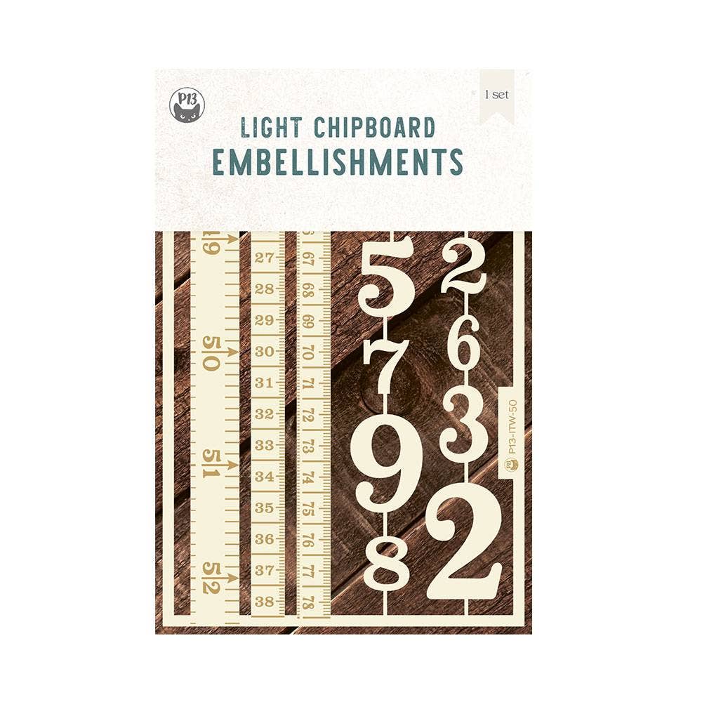 P13 - Wholesale Craft Supplies - Light chipboard embellishments Into the Woods 07, 4x6"1