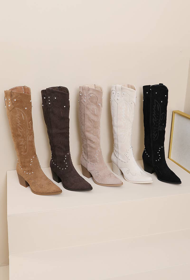 Joia Paris - Wholesale Cowboy Boots - Women's - WZ-95 HEELED AND STUDDED COWBOY BOOTS5