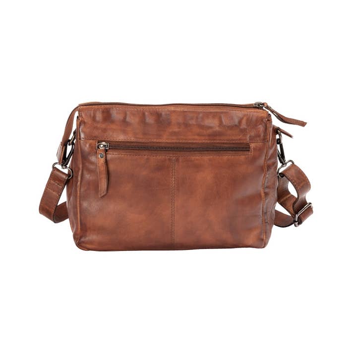 Greenwood Leather AU - Wholesale Shoulder bag – women's - Leather Shoulder Bag June Cognac GW6838COG2