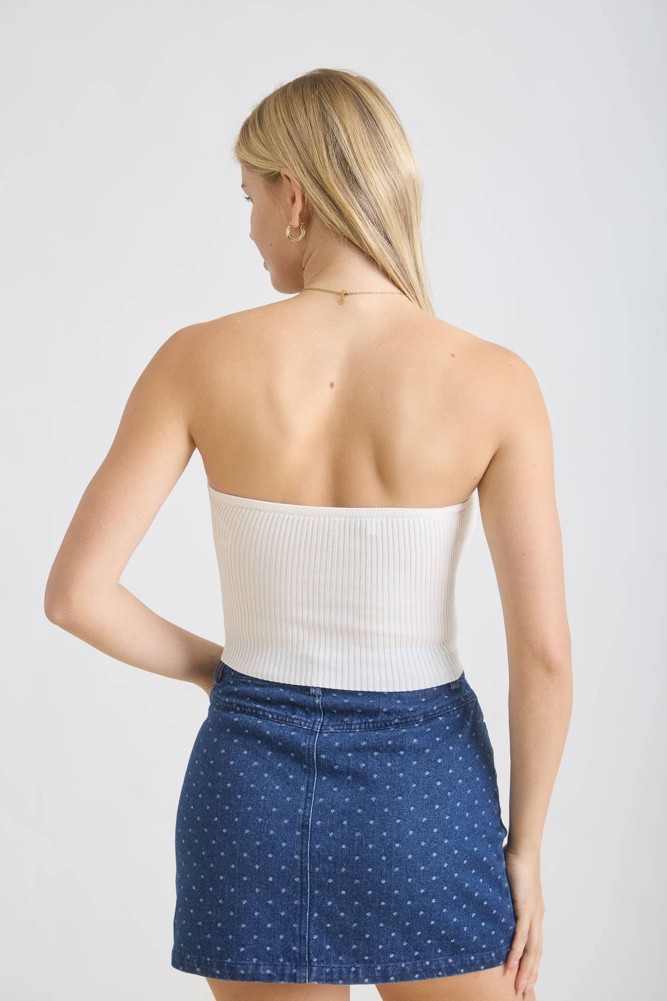 The Workshop Studio - Wholesale Knit Top - Women's - STRAPLESS TWIST FRONT KNIT CROP TOP (PRE-ORDER)7