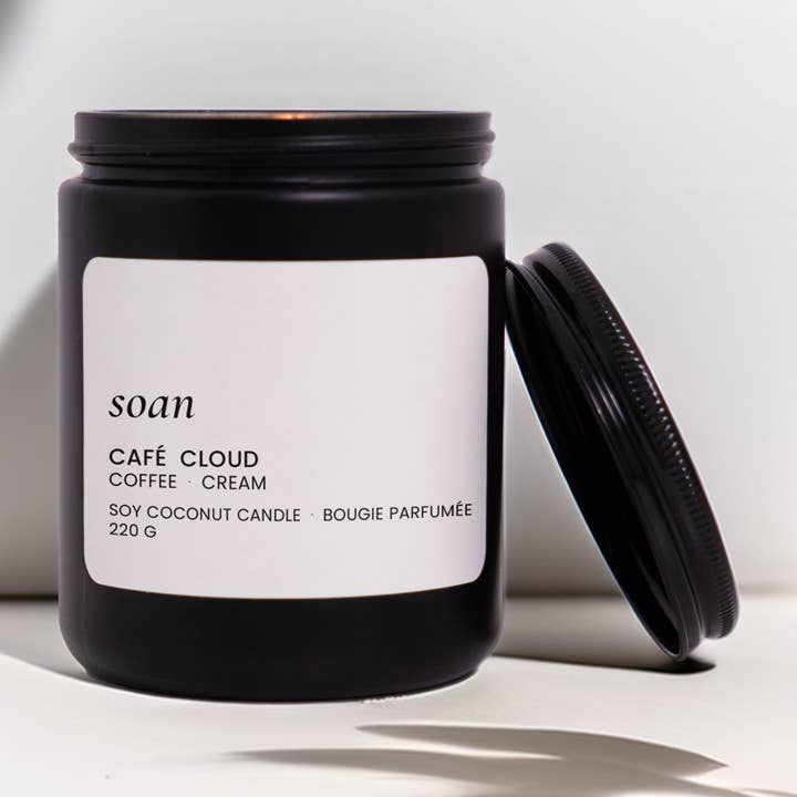 Bougie en cire de soja – Café & Crème (Nuage de Café) pour la vente par soan