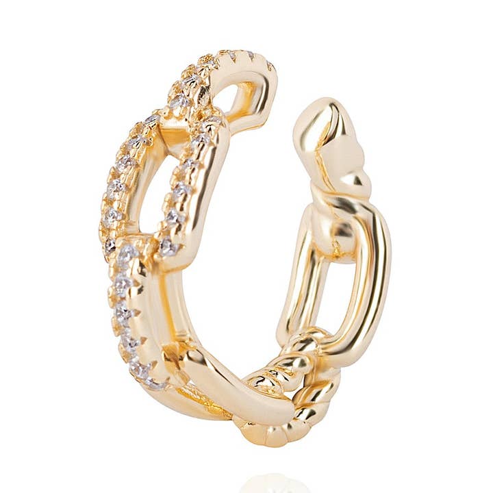 DAYA 2-i-1 ÖRA MANSCHETT - GULD för wholesale av CLASSYANDFABULOUS Jewelry