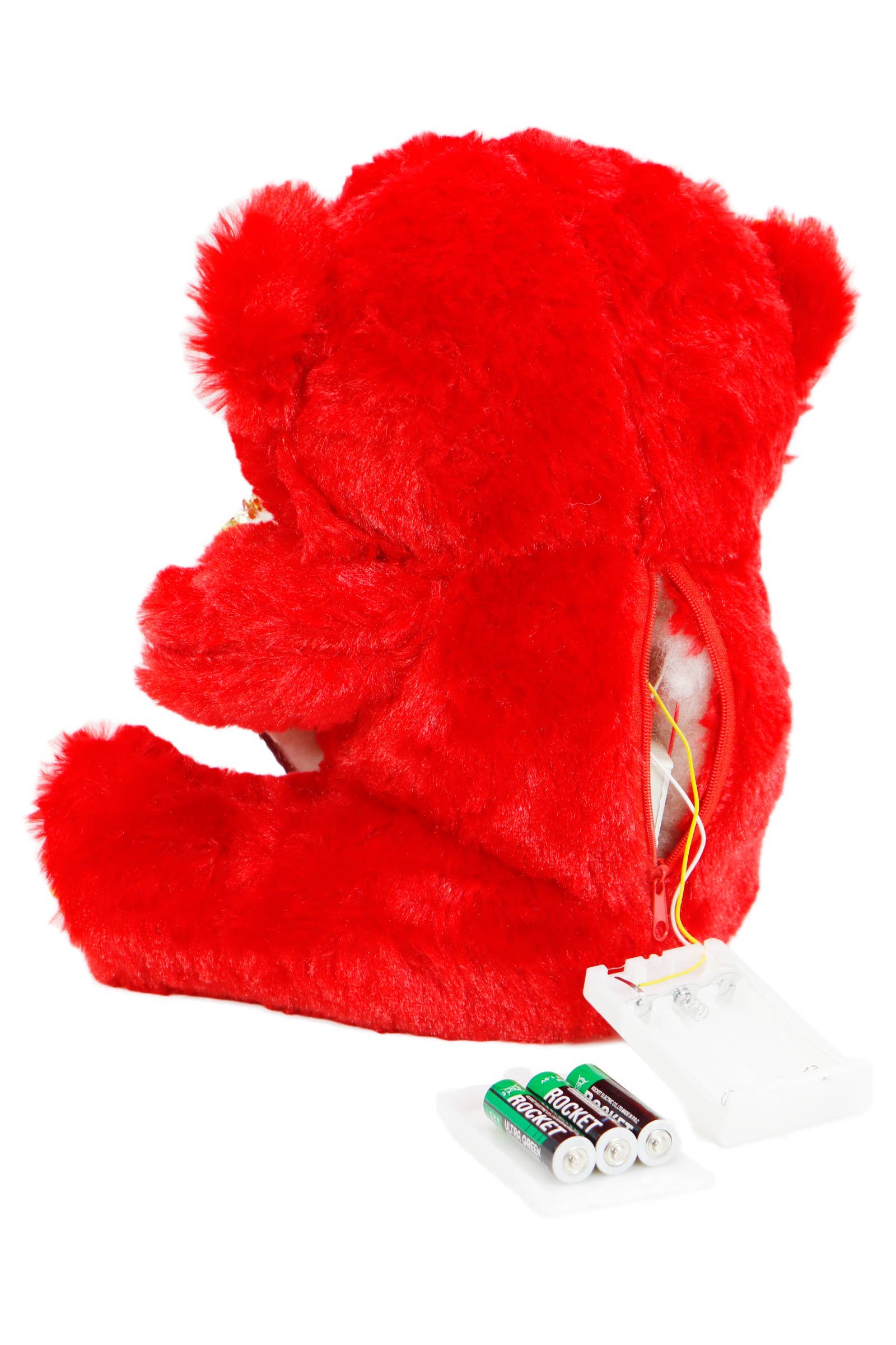 ROUGE Ours en peluche LED à paillettes en forme de cœur doré - 28 cm en vente sur Faire1