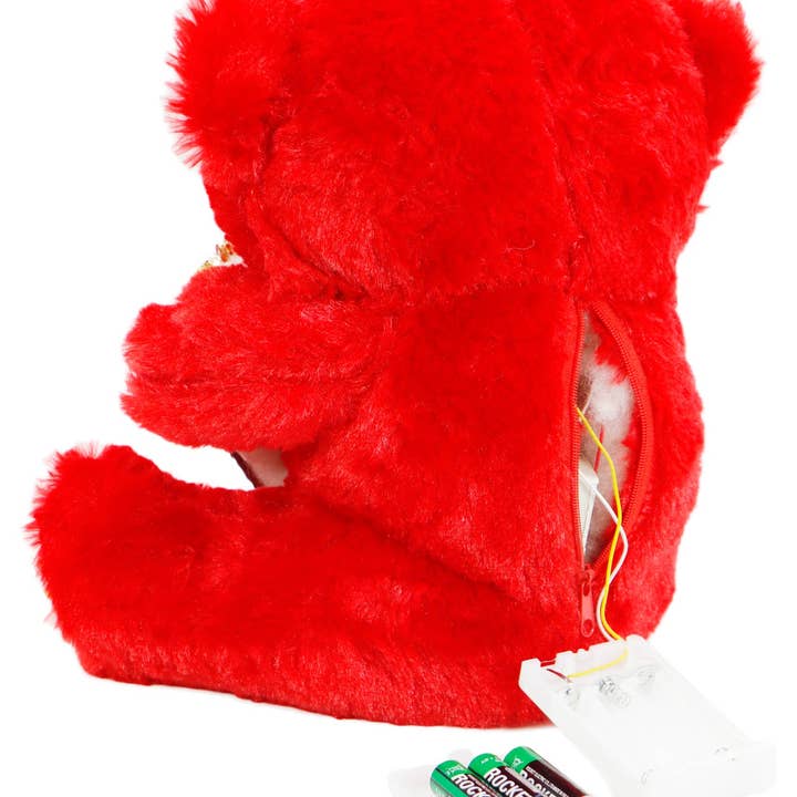 ROUGE Ours en peluche LED à paillettes en forme de cœur doré - 28 cm en vente sur Faire1