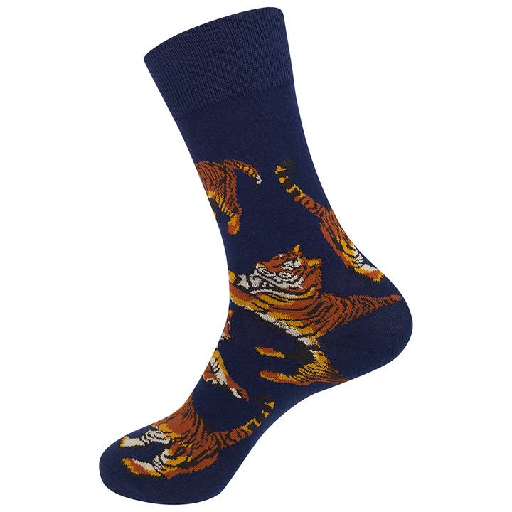 Funatic - About Face Designs - Nice Enough Merch Co - Venta al por mayor Calcetines - Unisex - Calcetines de Tigre - Liquidación | Funatic