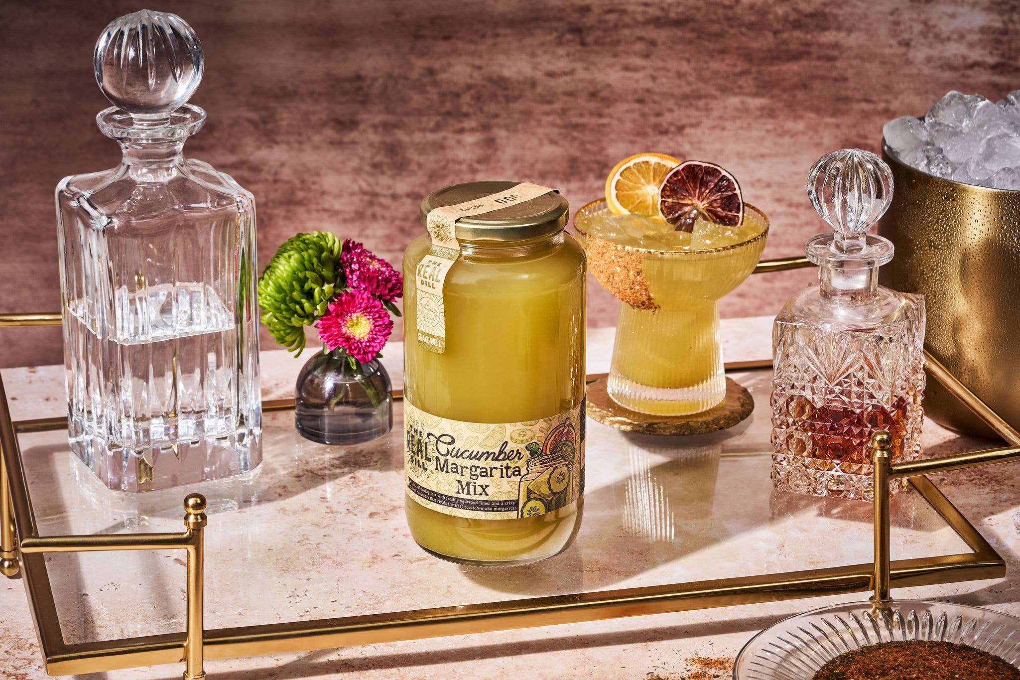 The Real Dill - Wholesale Cocktail Mix/Syrup - Cucumber Margarita Mix, 32 oz2