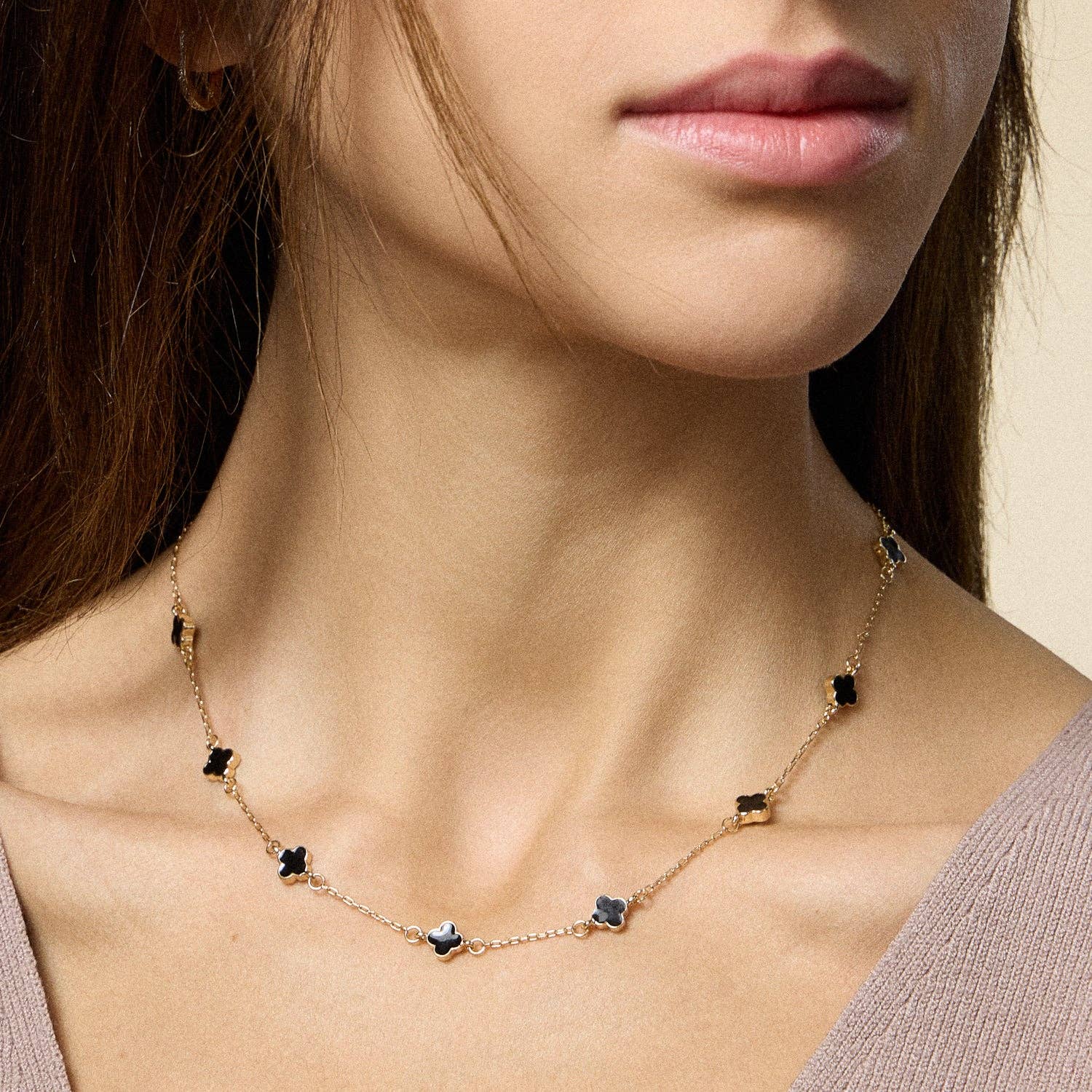 Lilla Haven - Wholesale Pendant/Charm Necklace - Gold Charm Necklace with Enamel Accents Elegant Minimalist Jewelry4