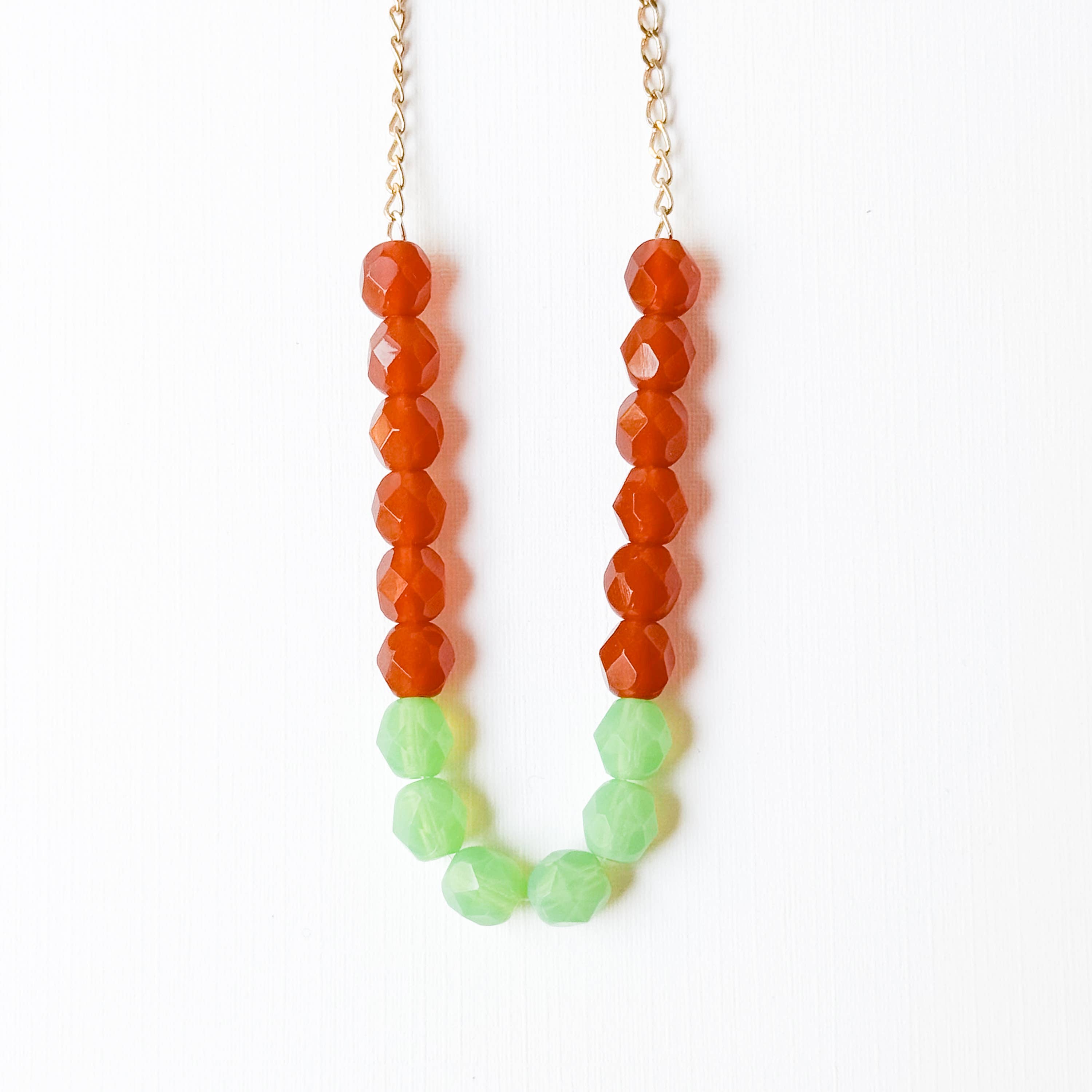 Nest Pretty Things - Wholesale Beaded/Pearl Necklace - Two-Tone Glass Bead Necklace on 24K Gold Chain- 12 colors17