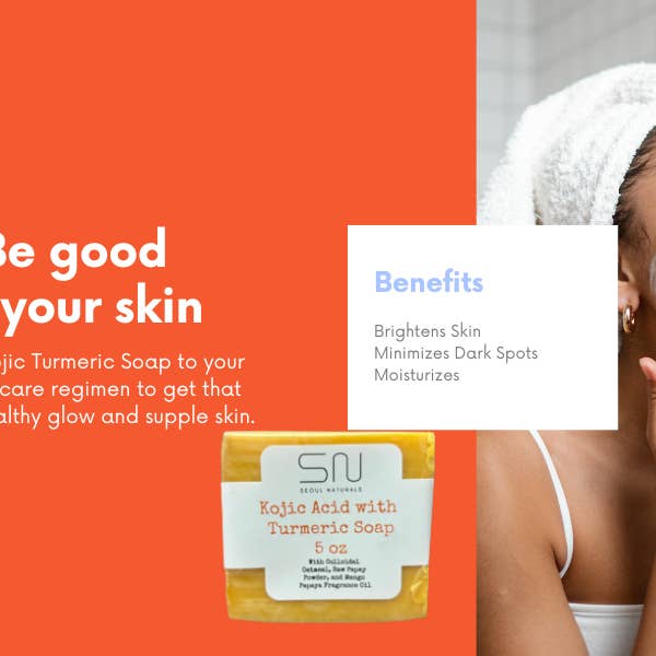Seoul Naturals - Wholesale Bar Soap - Kojic Acid with Turmeric Soap - Wholesale1