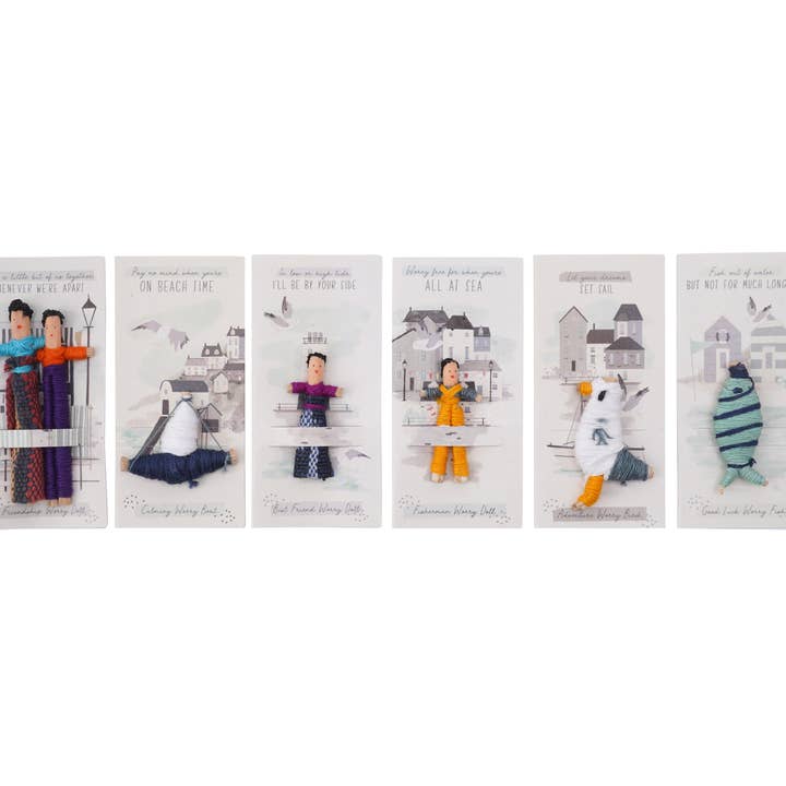 CGB Giftware - Wholesale Doll - Kids - Harbour House 6 Assorted Worry Dolls 60pcs In Display