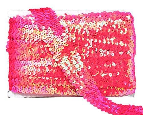 Mandala Crafts – Engroshandel Håndværk forsyninger – Mandala Håndværk Elastisk Paillet, Flad Glitter Stretch Bling Paillette Stof Bånd, Metallisk Applikation Trim Blonder til Kjole Pynt, Pandebånd17